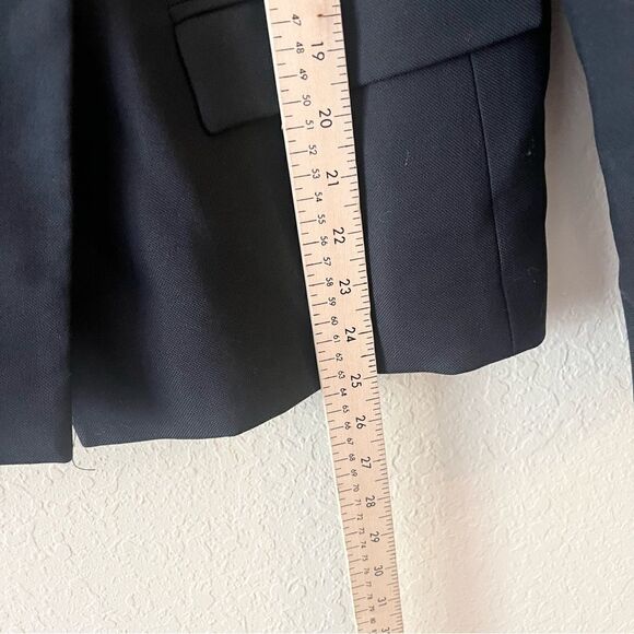 J. Crew Blazer Womens Italian Wool Dover Navy Blue #G7102 Size 4 - Picture 2 of 8